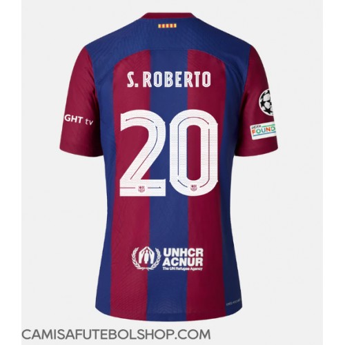 Camisa de time de futebol Barcelona Sergi Roberto #20 Replicas 1º Equipamento 2023-24 Manga Curta